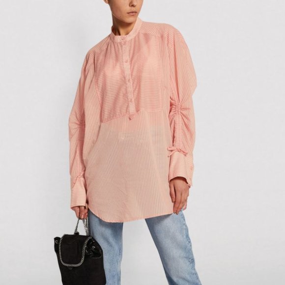 Munthe Tops - MUNTHE Melia oversized striped tunic blouse top pink stripes lagenlook, size 36